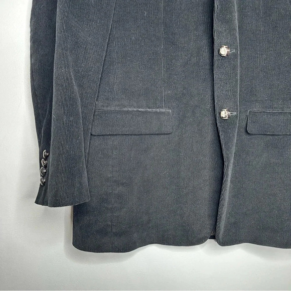 Lauren Ralph Lauren Men’s Black Corduroy Two Button Blazer Sport Coat Size 42L - Picture 4 of 10